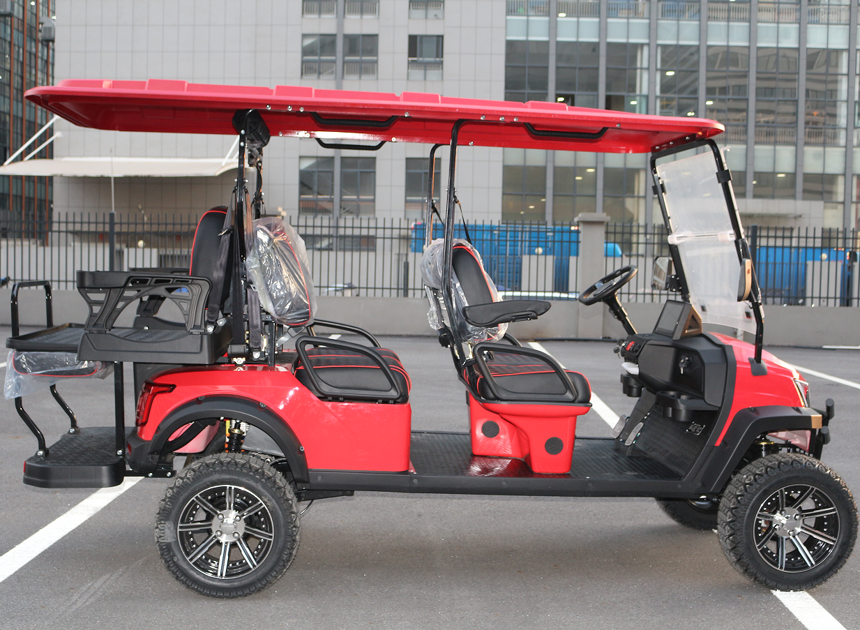 Red Golf Cart (4-Seater, Off-Road) Compartment for Scenic Rides