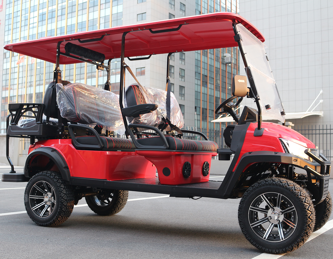 Red Golf Cart (4-Seater, Off-Road) Compartment for Scenic Rides