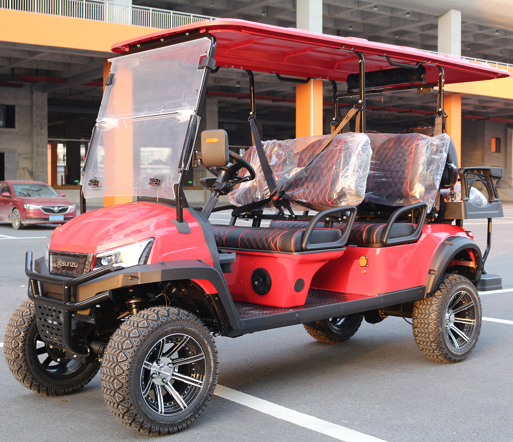 4-Seater Red Golf Cart (Off-Road) for Golf & Leisure Supplies