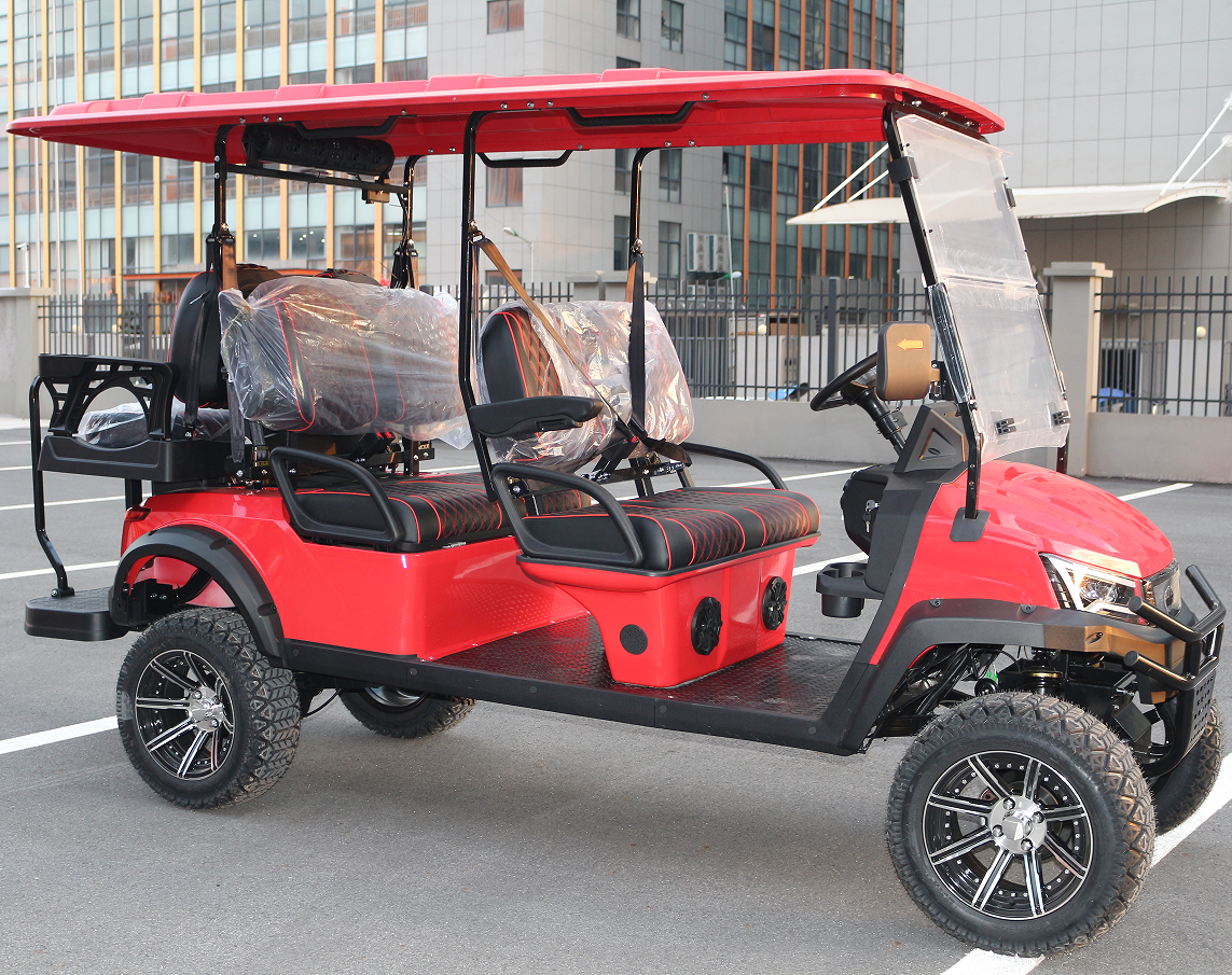 4-Seater Red Golf Cart (Off-Road) for Golf & Leisure Supplies