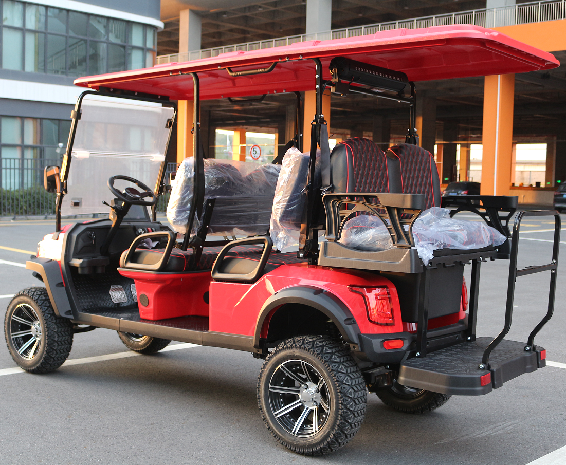 Red Golf Cart Compartment (Off-Road) for Multi-Purpose Transport