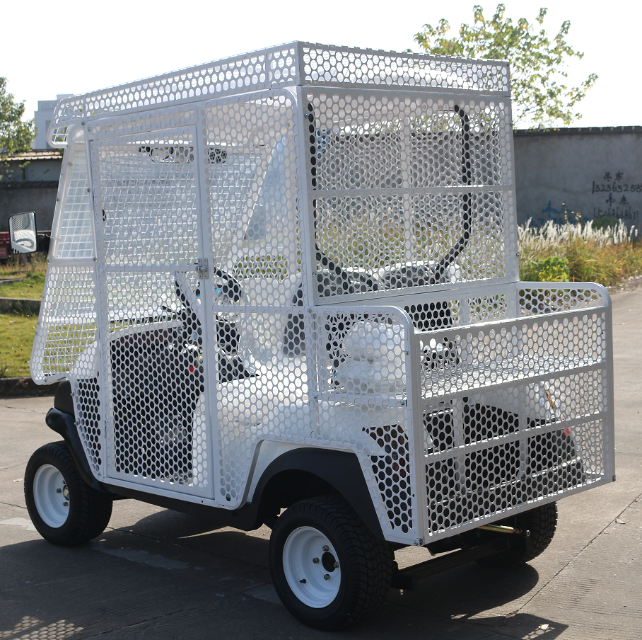 Mesh-Protected Golf Cart for Golf Ball Transport & Course Logistics