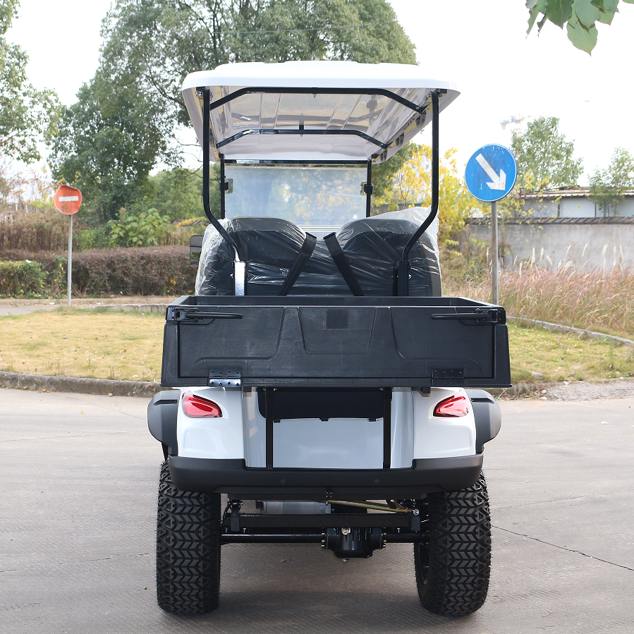 White Multi-Seater Golf Cart (6 Seats) with Off-Road Build & Storage Area