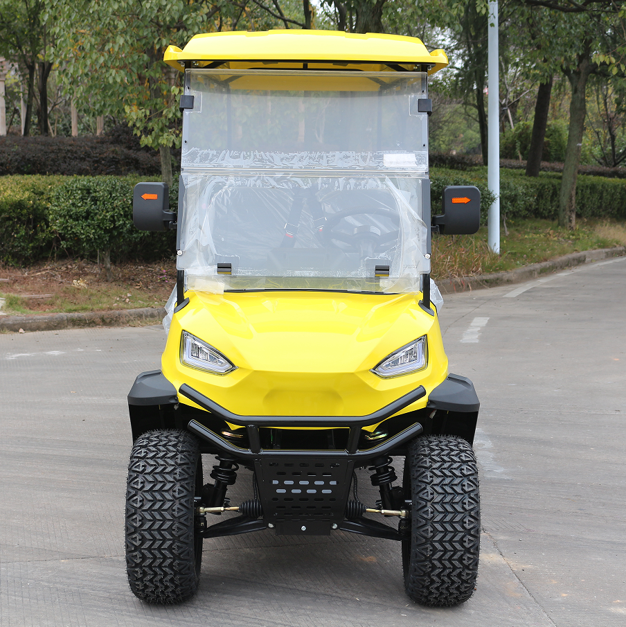 6-Seater Yellow Golf Cart for Golf Course Transport & Storage