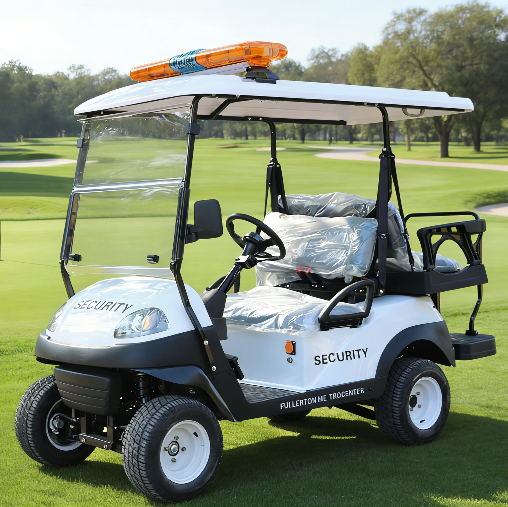 LVZO White 4-Seat Security Golf Cart for Golf & Resort Patrols