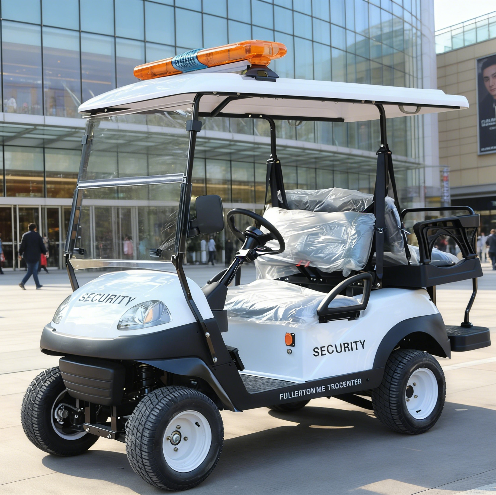 LVZO White 4-Seat Security Golf Cart for Golf & Resort Patrols