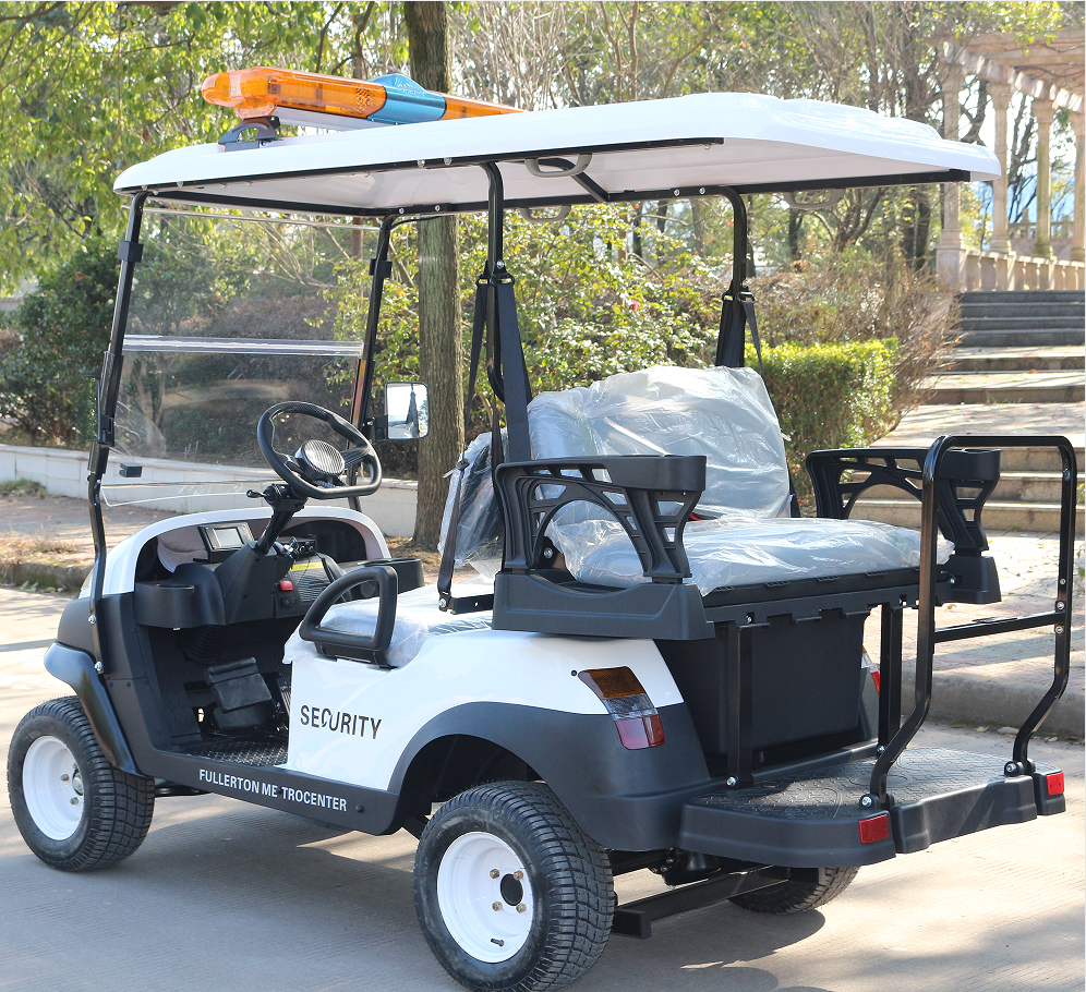 LVZO White 4-Seat Security Golf Cart for Golf & Resort Patrols