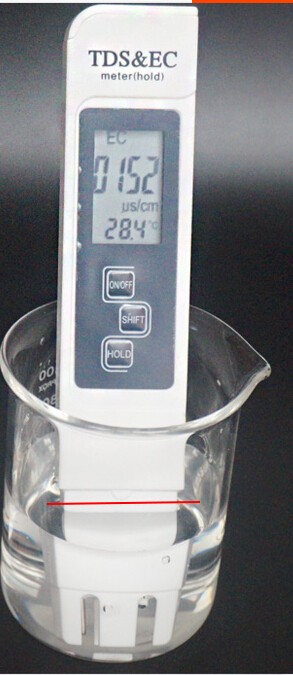 TDS Meter EC Meter Temperature Meter, 0-9990 ppm Measurement Range with ATC Ideal for Hydroponic Aquariums