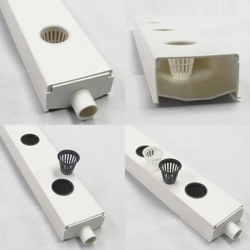 Multi-span Greenhouse Agricultural Plastic grow tube 100X50mm Hydroponics System Nft Channel Growing System