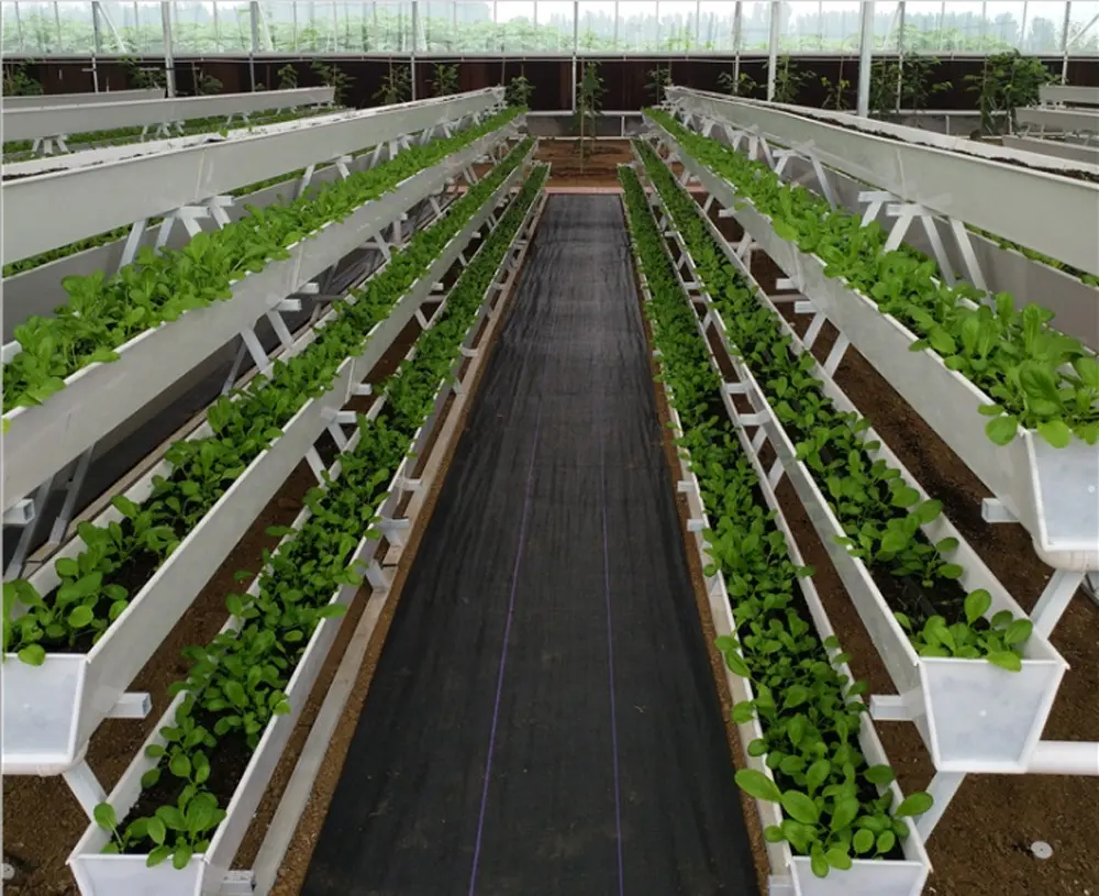 wholesale hydroponic agriculture grow equipment pvc strawberry gutter