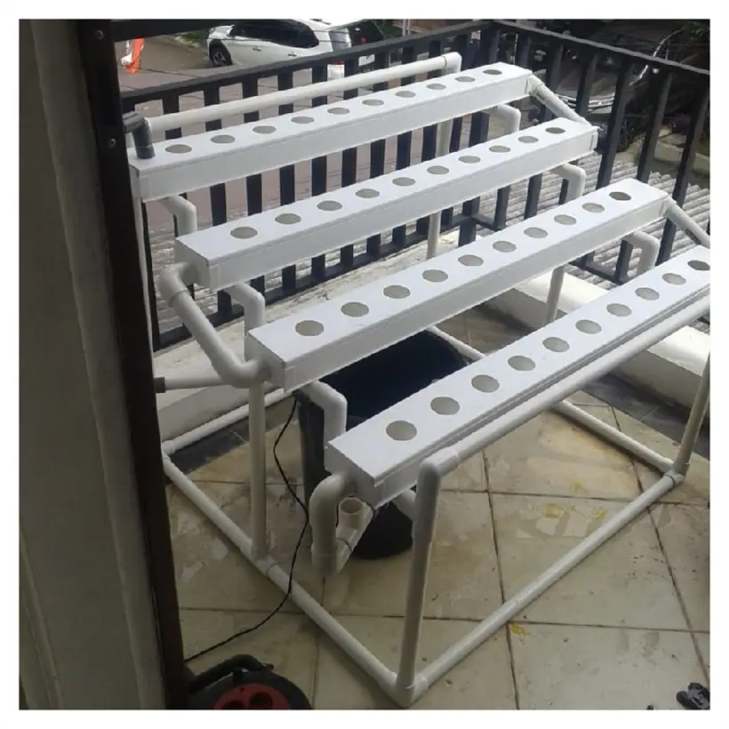 A Frame Hydroponic Growing Systems Quality NFT Channel Square Pipe Indoor agricultural greenhouses