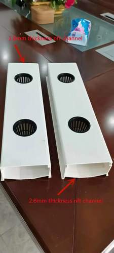 Growing Leafy Vegetable Virgin PVC Channel Customized Length Free Hole Drill Manufacturer
