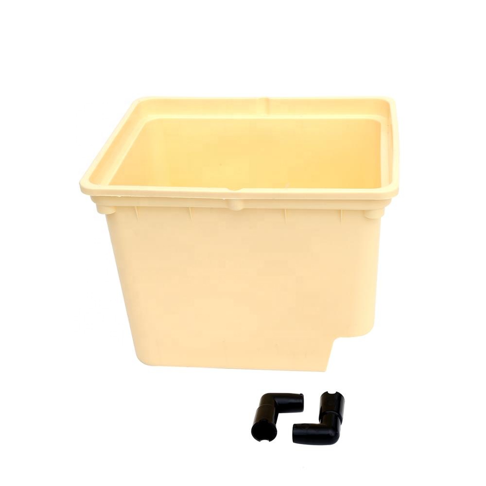 Beige UV-Resistant PP Hydroponic Dutch Bucket (11L) – For Vine Tomatoes/Cucumbers