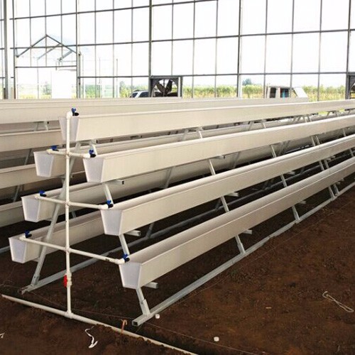 Vertical PVC Trough Hydroponic System – Grow Gutter for Strawberry Cultivation in Greenhouses