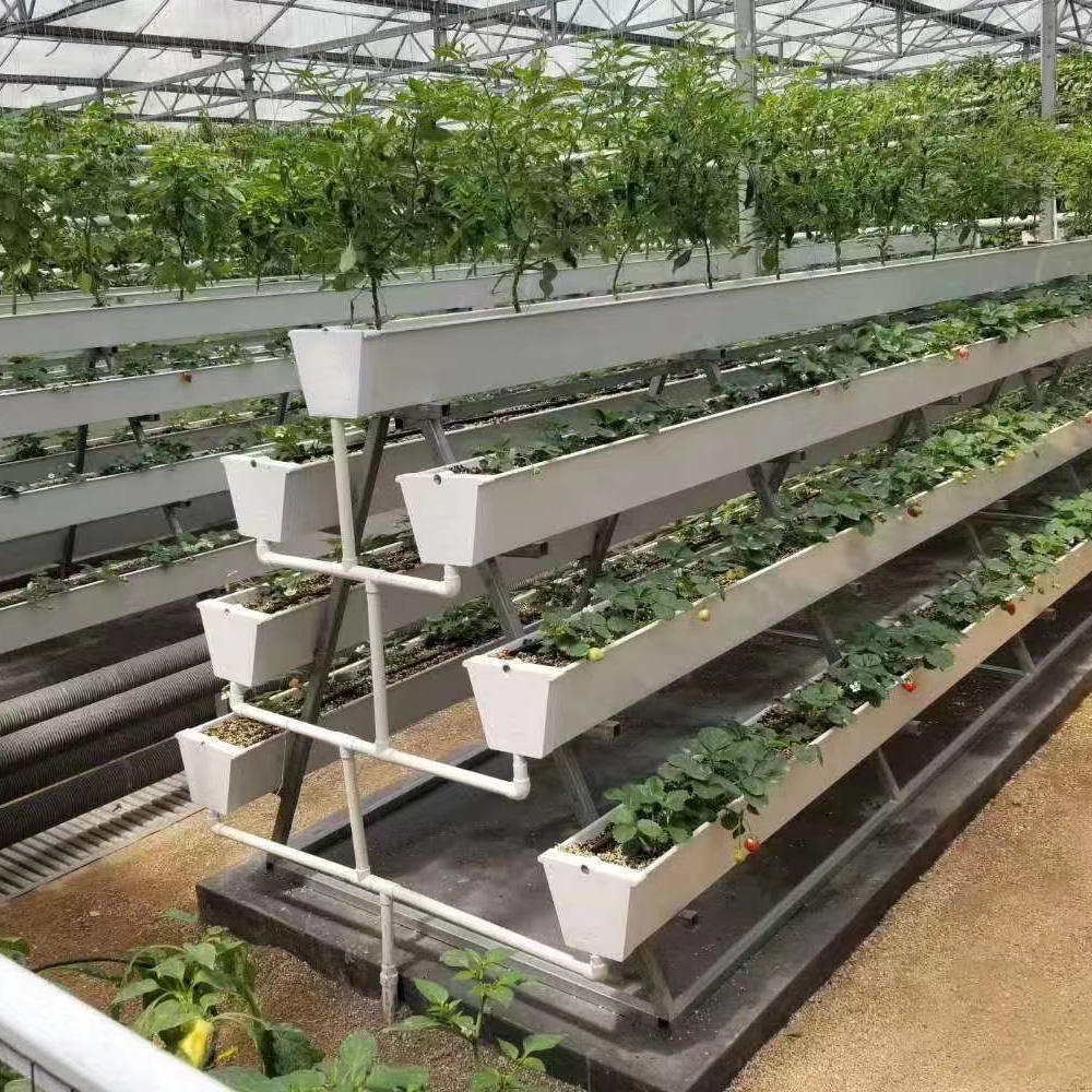 13x19x17.5cm Strawberry Gutter with Drainage Board Strawberry Vertical Guttering Nft Greenhouse System