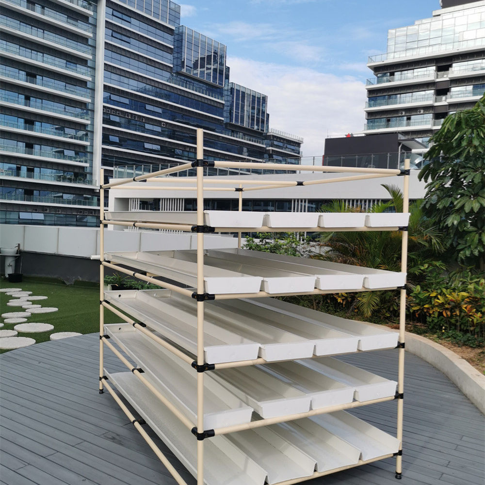 Greenhouse Equipment Hydroponic Fodder Gutter Channel Tray Growing Systems