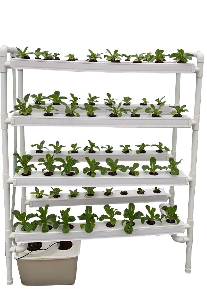 Manufacturer Hydroponic NFT Growing System Home Vegetable Gardening NFT Balcony 64Holes Leafy Vegetable Mini Grow Kit