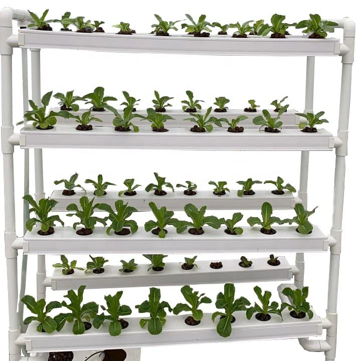 Manufacturer Hydroponic NFT Growing System Home Vegetable Gardening NFT Balcony 64Holes Leafy Vegetable Mini Grow Kit