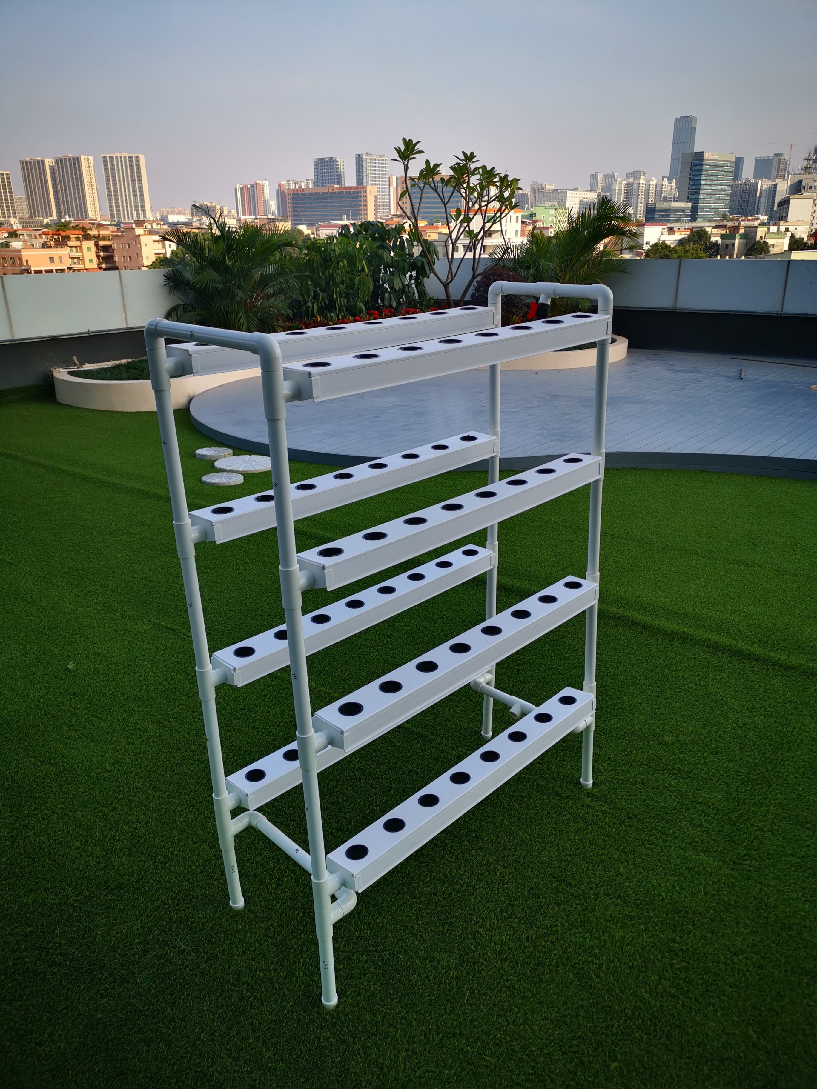 Vegetable Grow Kit Full Set Mini NFT Hydroponic System Channel Lettuce Pipe Small Scale Family Balcony Gardening Planting