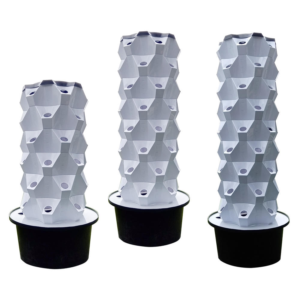 2025 New Improved Food Grade ABS Material Soilless Cultivation 48/60 Plants Available Growing Tower Complete Set