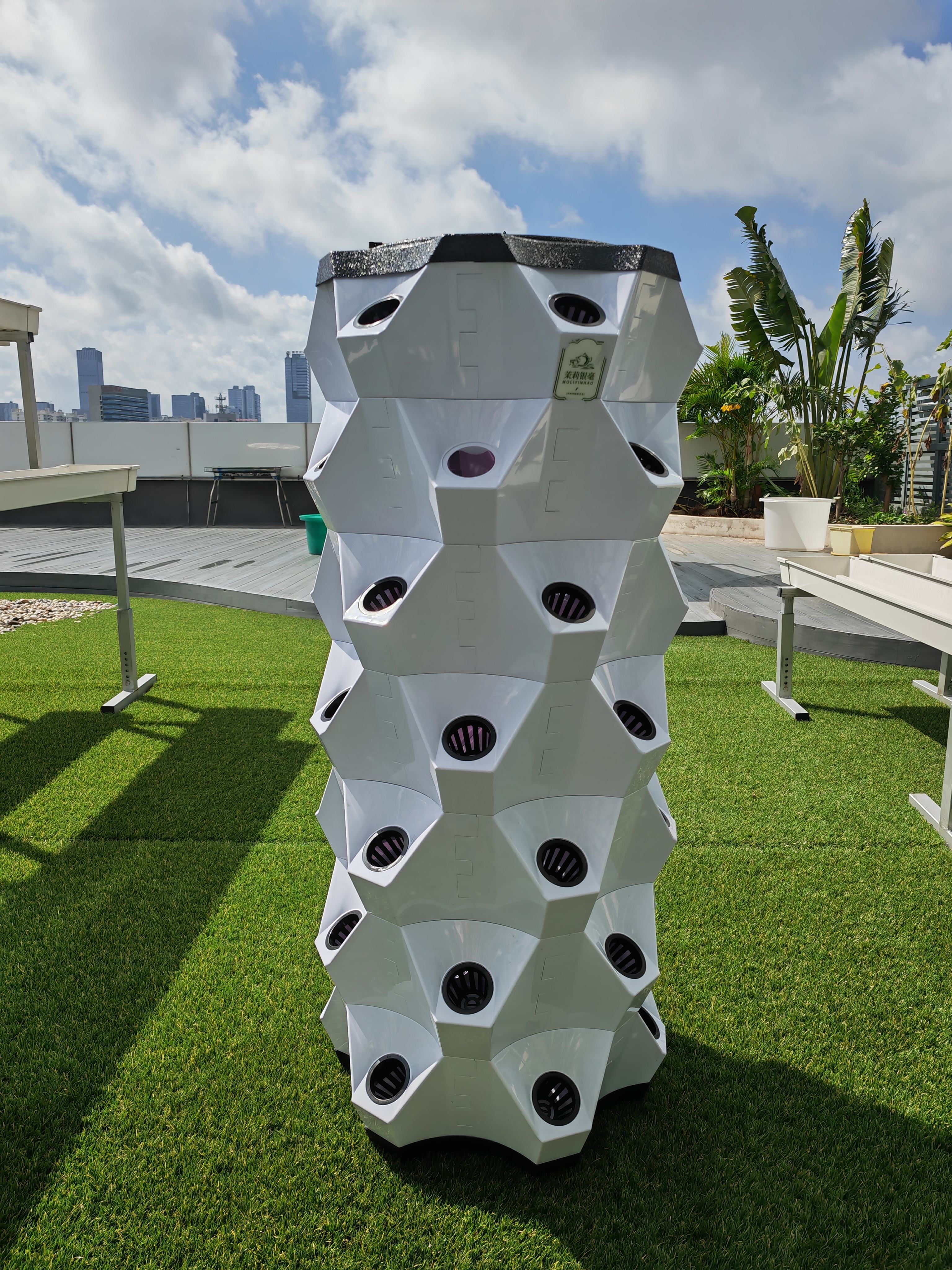 2025 New Improved Food Grade ABS Material Soilless Cultivation 48/60 Plants Available Growing Tower Complete Set