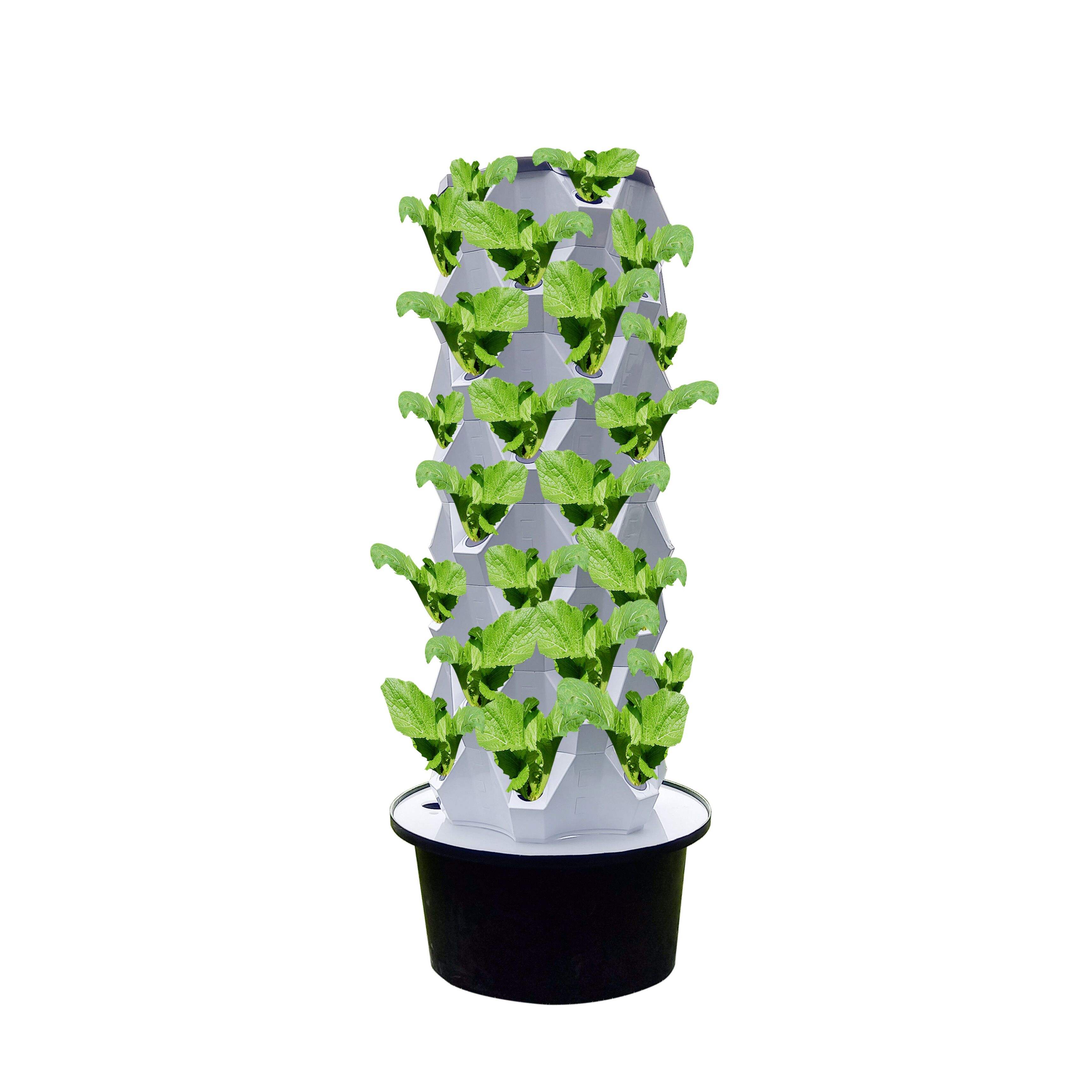 2025 New Improved Food Grade ABS Material Soilless Cultivation 48/60 Plants Available Growing Tower Complete Set