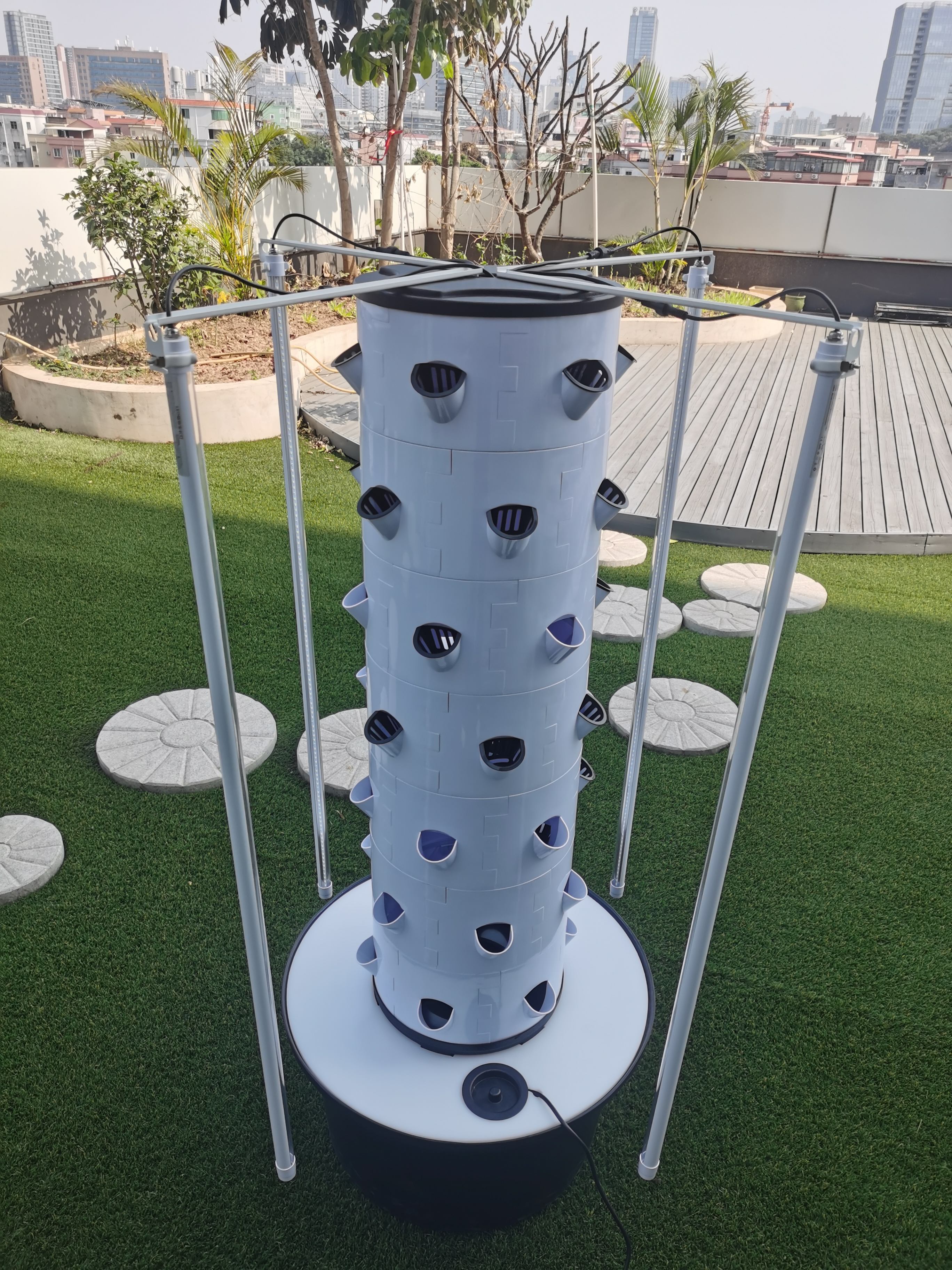 Smart Farming Hydroponics System Automatic Irrigation Home Use Garden Vertical Grow Tower for Vegetables Herbs Lettuce Growing