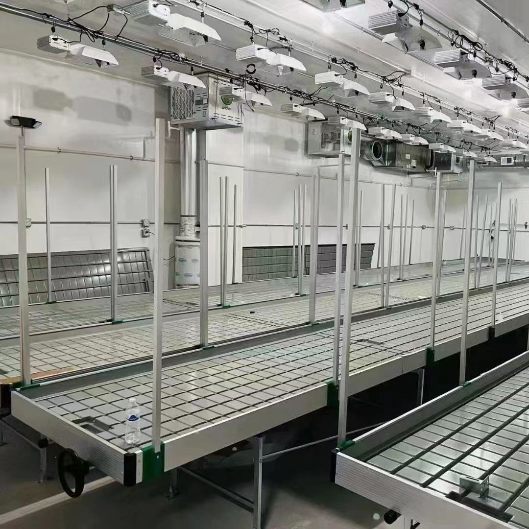 Hydroponic EBB and Flow Tray Grow Trays System Rolling Benches Hydroponic Tray Ebb and Flow Table