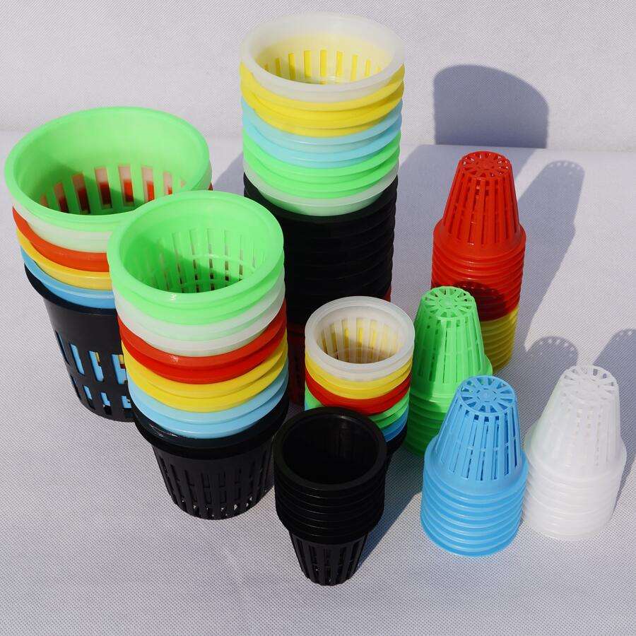 Greenhouse Eco-friendly Plant Mesh Pot Plastic Net Pots for Hydroponic