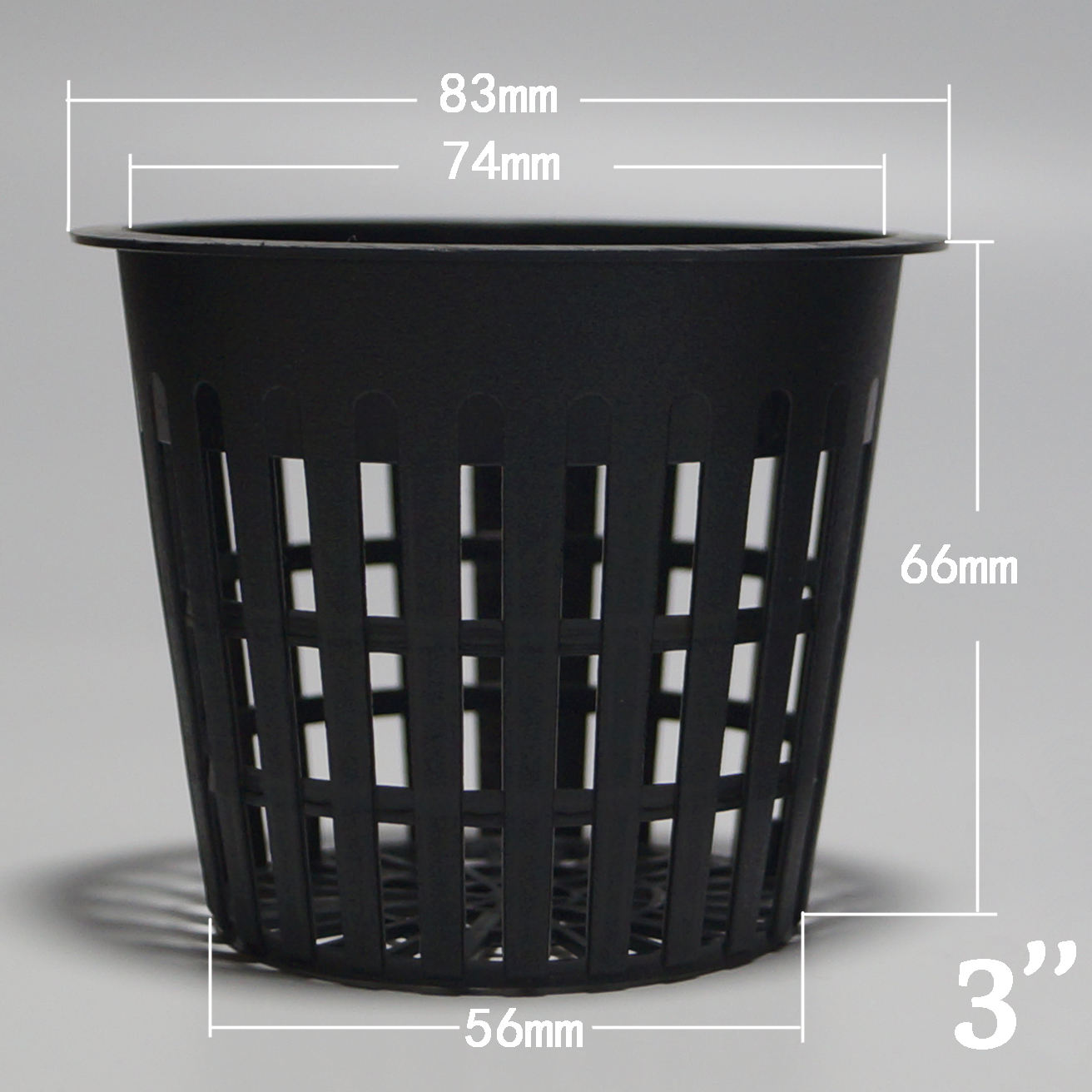 Wholesale Glasshouse Eeuipment Plant Pot Basket Net Pot Plant Cup NFT Hydroponic Plastic 2 Inch 50mm for Greenhouse