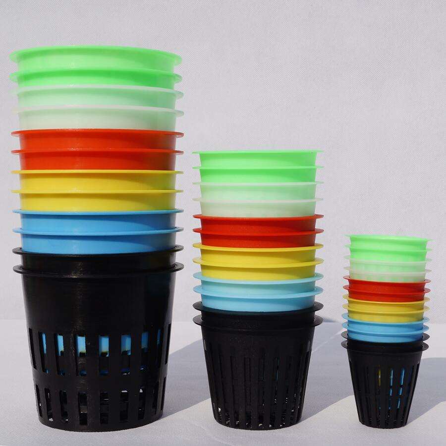 Wholesale High Quality PP Material 2 3 4 Inch Net Cup Mesh Basket Pot for Green House Plants Greenhouse Equipment Hydroponics