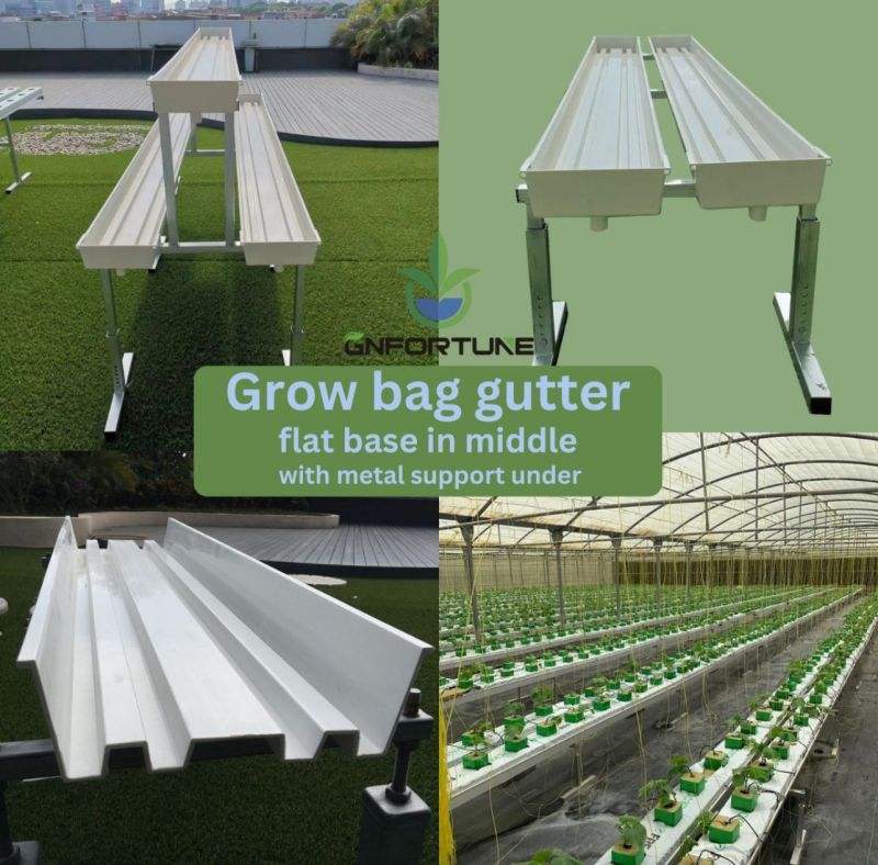 2025 Advanced Heavy-Duty Green House Hydroponics Planting Substrate Gutter System for Hydroponic Strawberry Tomatoes Cucumber