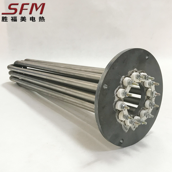 Industrial Tubular Immersion Type Round Flange Heater