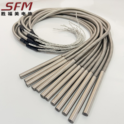 cartridge heaters na may hindi kinakalawang na asero na bubulusan