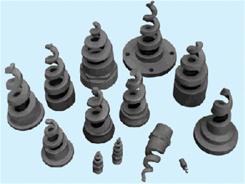 Silicon Carbide Solid Conical Spiral Spray Nozzle