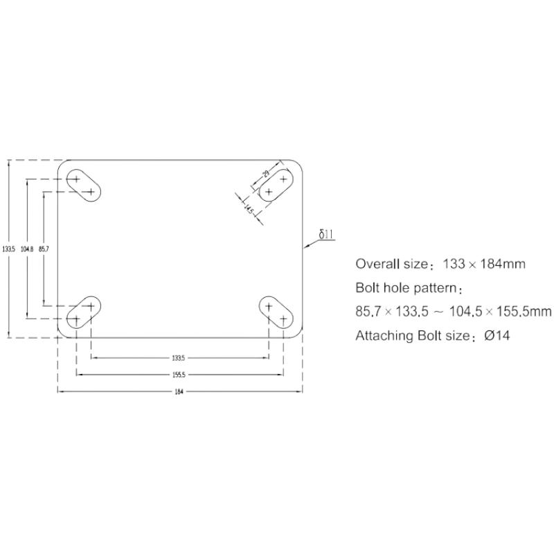 1000 kg caster wheel
