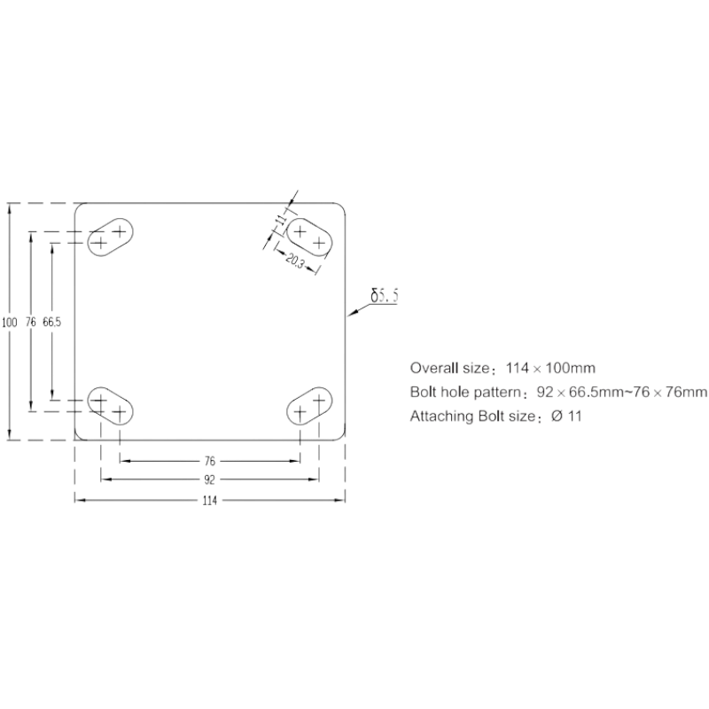 50mm castor wheel