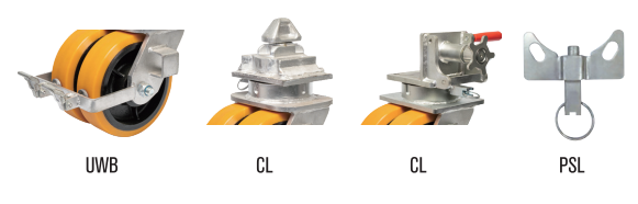Dual swivel caster Dual swivel caster