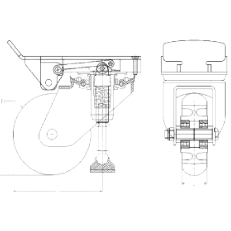 Heavy duty caster wheels with brakes Heavy duty caster wheels with brakes