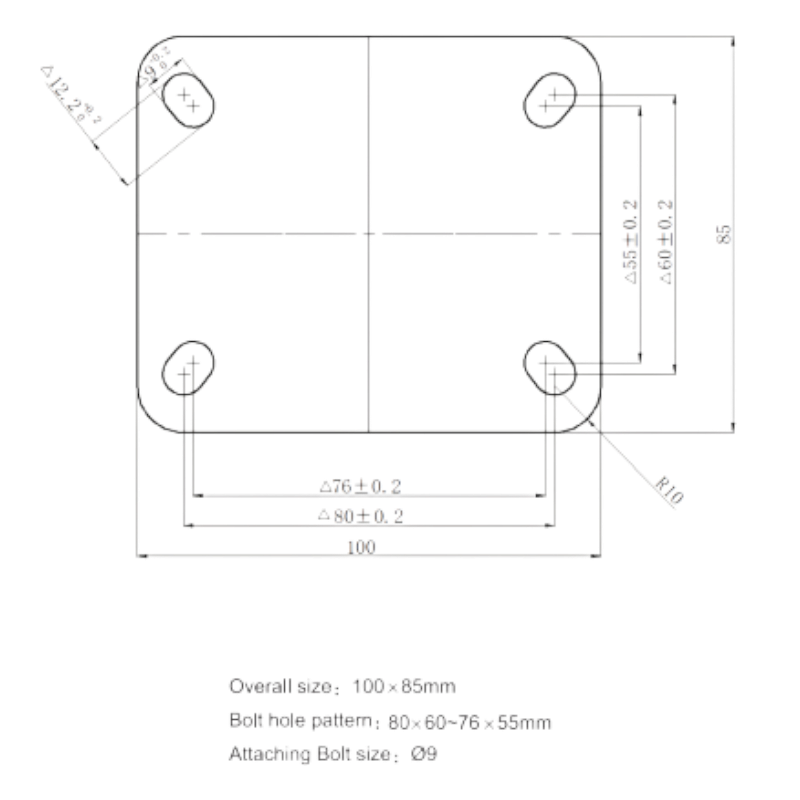 PU brake caster PU brake caster