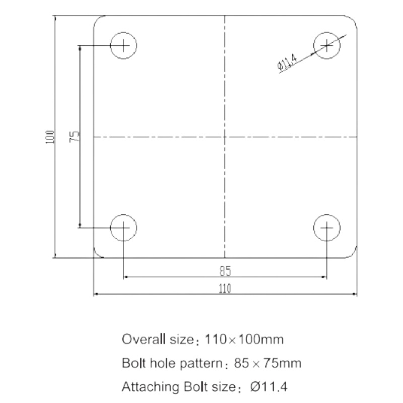 Aluminium core dual wheel caster Aluminium core dual wheel caster
