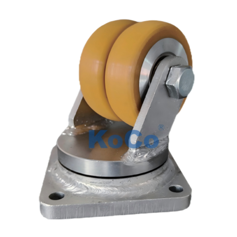 K411 Dual Wheel Forged Caster (55/65/70mm Diameter)