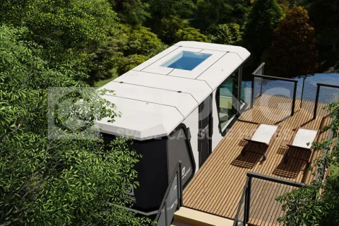 Concept de service chaleureux pour les mobil-homes à capsule spatiale Etong