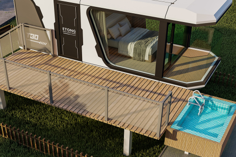 Space Capsule Mobile House : Embarquez pour une nouvelle expérience de vie en plein air