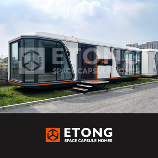 ETONG F40P Maison mobile préfabriquée en alliage d'aluminium de 38 m² avec terrasse