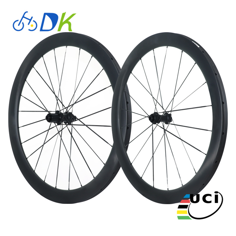 dt swiss carbon fiber spoke road bike tubular wheels 50mm