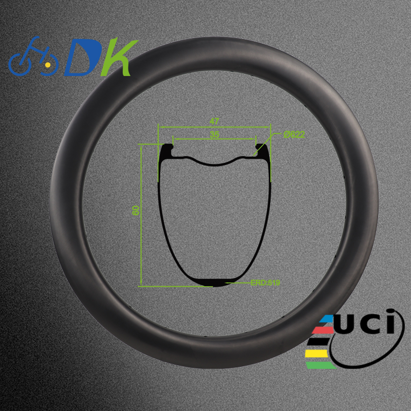 DK New Aero Carbon Gravel Bike Rims 60MM Deep Designed for Speed