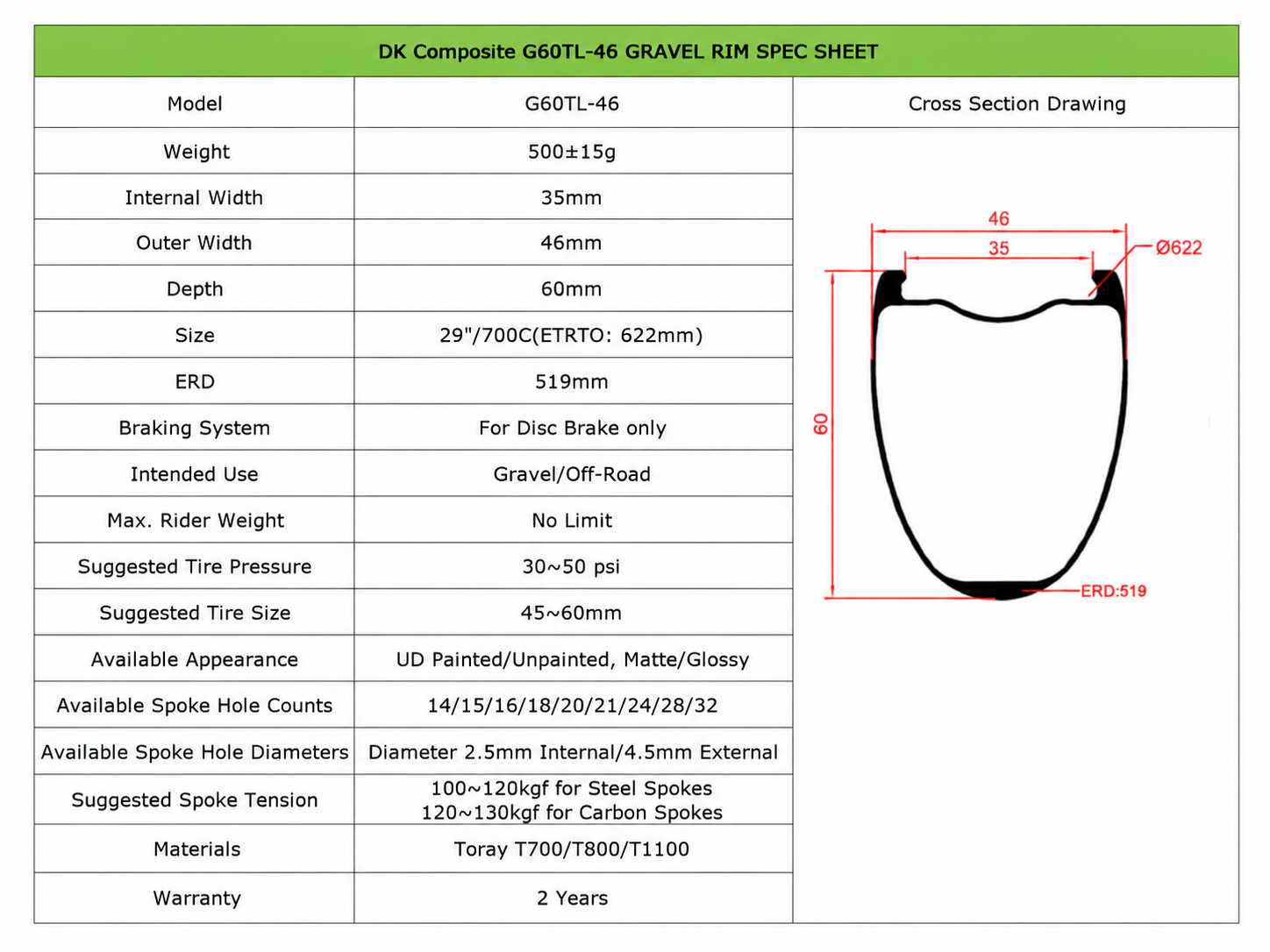 aero carbon gravel rim