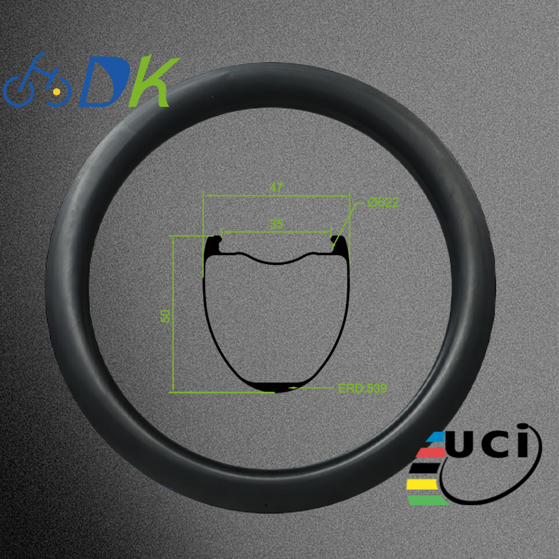DK 50mm Aero Carbon Gravel Bike Rims All-Round Performance