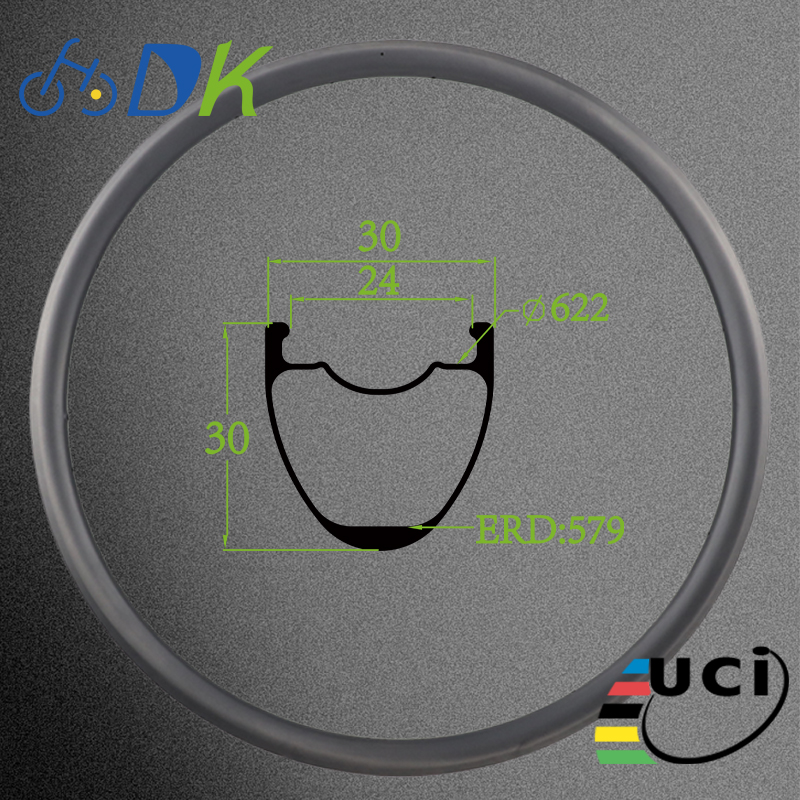 DK 30mm Aero Carbon Gravel Bike Rims Lightweight Performance